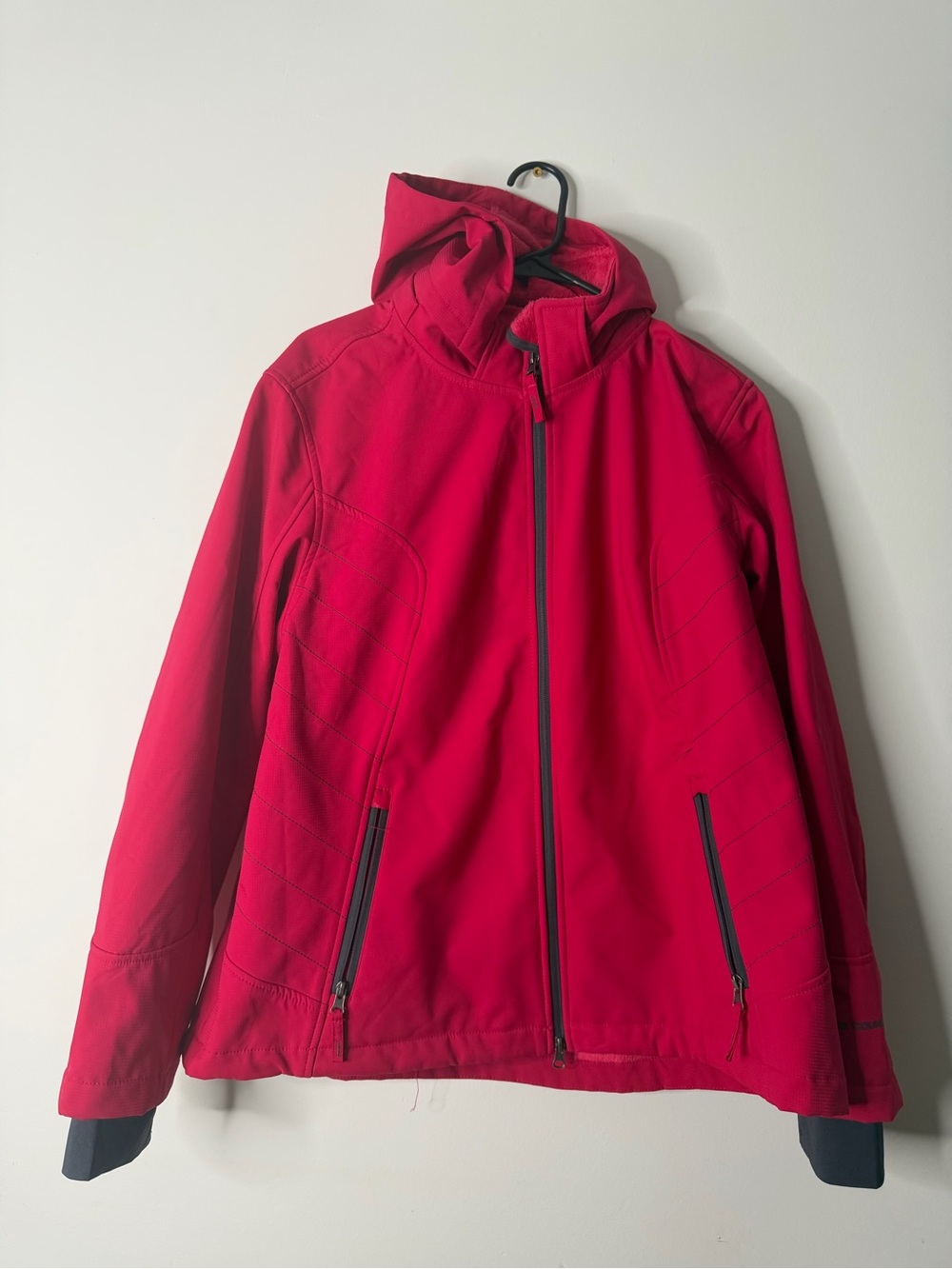 Free Country Red Hooded Ski Softshell Jacket